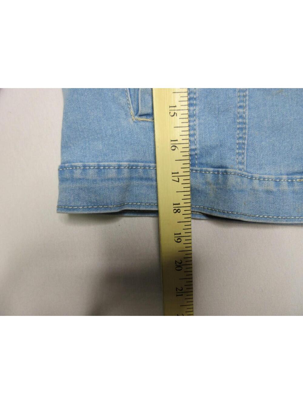 Retal Denim Button-Up Long Sleeve Teens Jacket Chest Pockets Size XL Blue - Picture 2 of 6